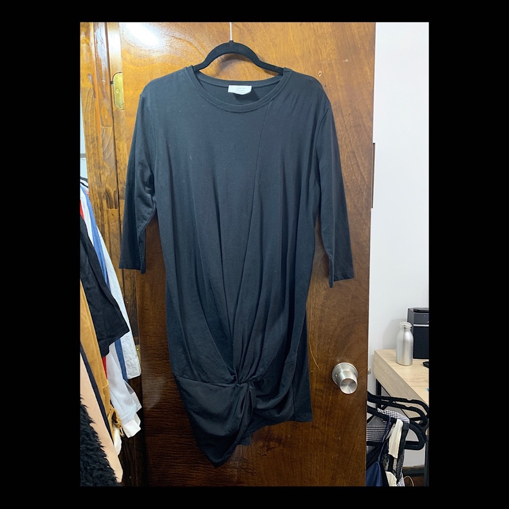 Zara black gathered dress